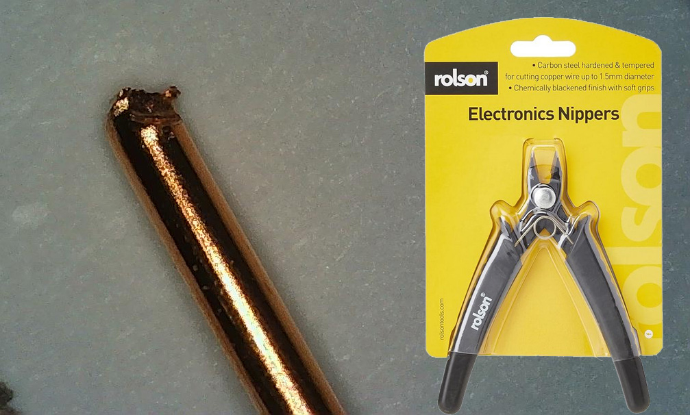 Rolson flush cutter copper wire cut