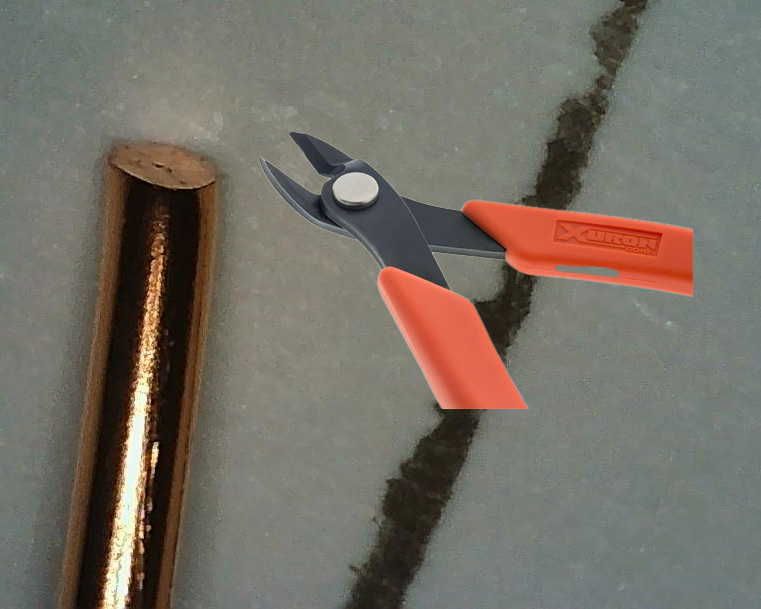 Xuron flush cutter copper wire cut
